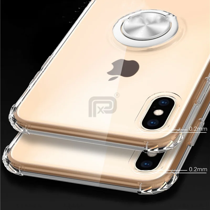 Чехол для iPhone Xr Xs max 7 8 6 S Plus X Прозрачное Кольцо из мягкого ТПУ с