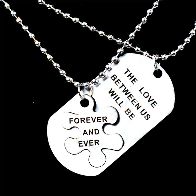 A Set Couple Necklace The Love Between Us Will Be Forever And Ever For Lover Trendy Gift Fashion Pendant Jewelry | Украшения и