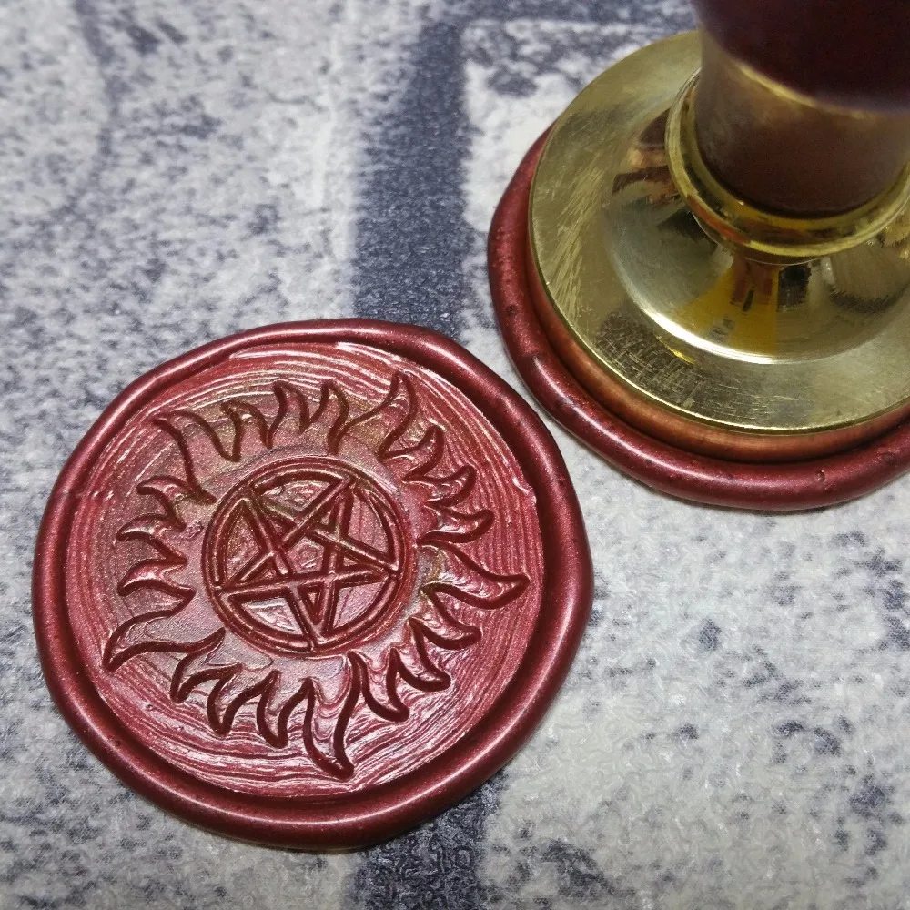 

New Hot supernatural Pentacle wax seal Metal head DIY Scrapbooking Sealing wax stamp copper head, Vintage Gift high quality