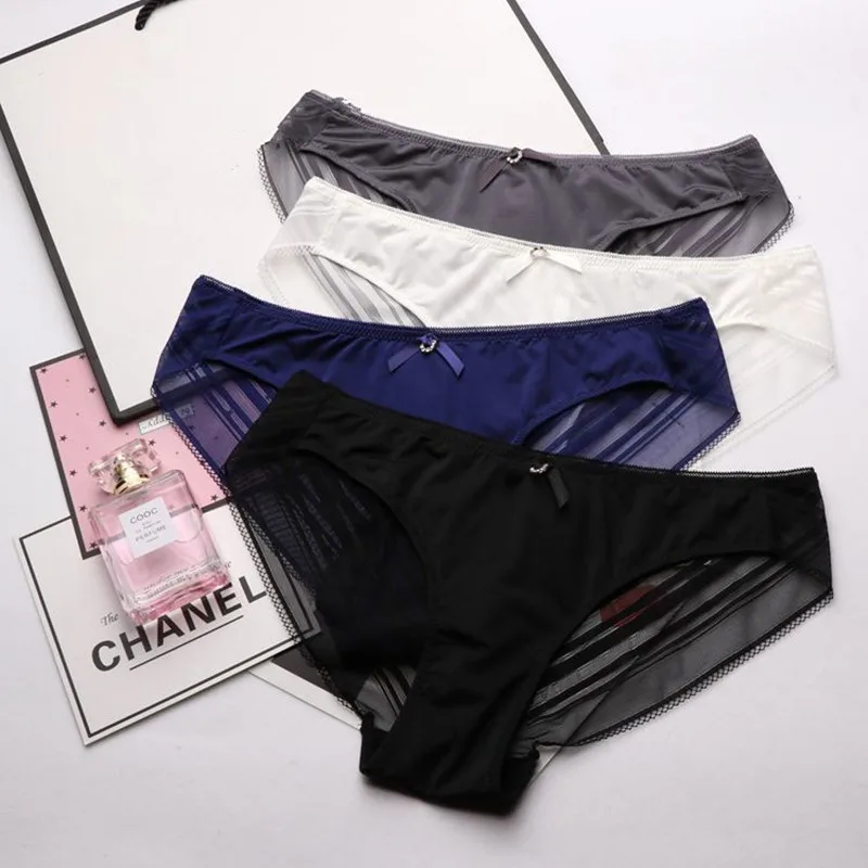 

RUIN 4pcs/lot YDZ23 women's panties High-end lace sexy comfortable cross-strap low waist girl fun underwear