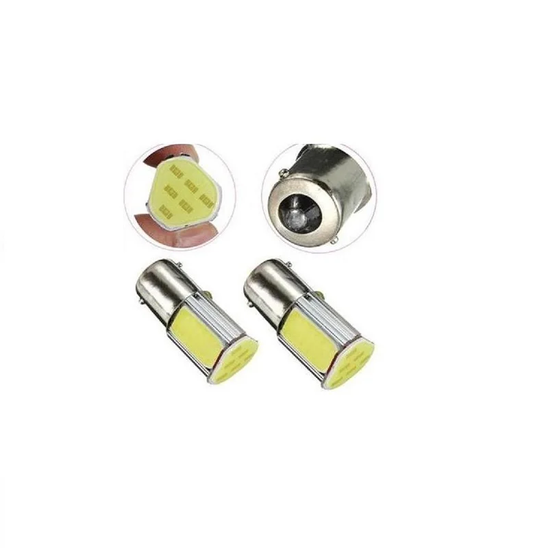 Светодиодная лампа 1156BA15S/1157 4 лицевая COB 42 светодиода белый свет DC12V купол гирлянда