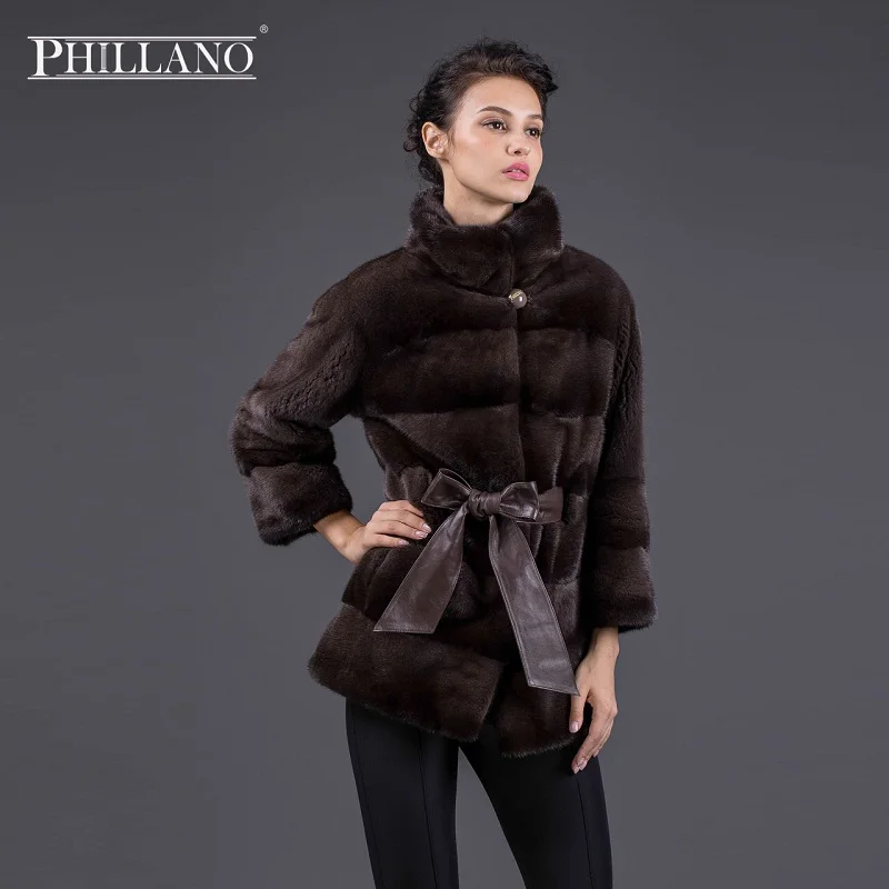 Горящие Товары PHILLANO 2016 Новое Поступление Женская Куртка Меховая из Норки Шубы