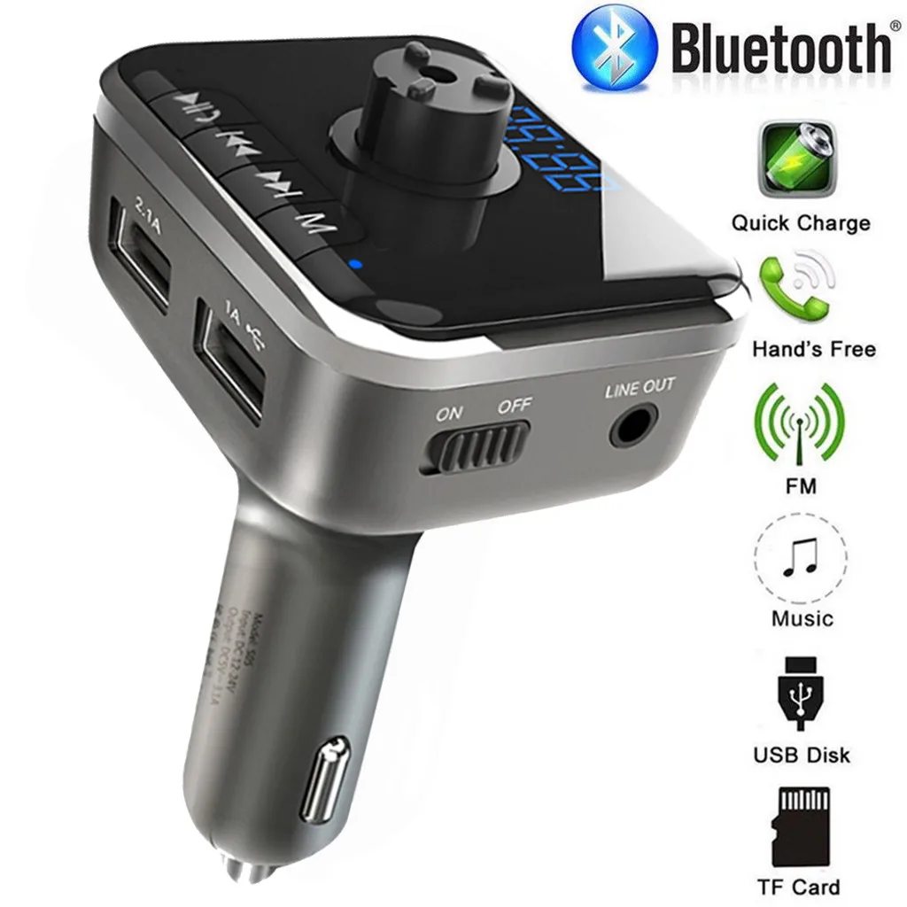 Автомобильное зарядное устройство EPULA U Disk/tf карта музыкальный Bluetooth плеер fm