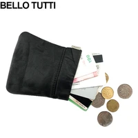 bello tutti leather wallet small coin purse girls women mini purse sheepskin leather money bag teen cash pouch black