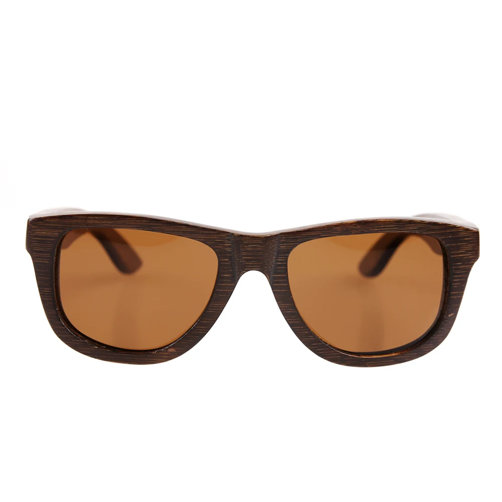 Мужские и женские бамбуковые солнцезащитные очки BerWer поляризационные маленькие