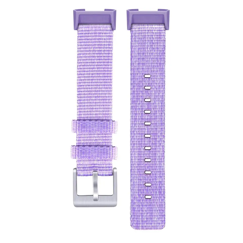 Цветной ремешок для Fitbit Charge 3, умный Браслет, сменный ремешок для часов, холщовая нейлоновая мягкая удобная Пряжка из нержавеющей стали