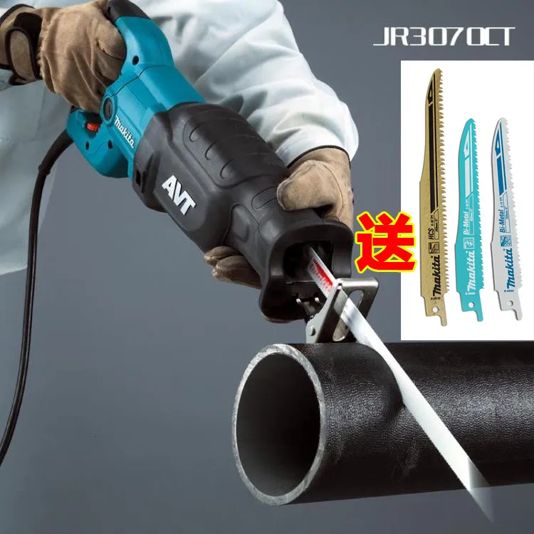 Makita Сабельная пила, JR3070CT электрическое ножовочное полотно, бытовой и деревообрабатывающий станок для резки металла