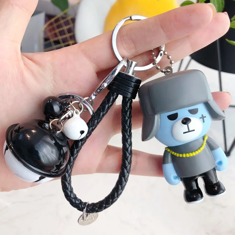 Bomgom мультфильм Popobe хмурый Медведь Момо виниловый пластмассовый брелок для ключей сумка украшения кулон Детские игрушки кукольный брелок - Цвет: 01