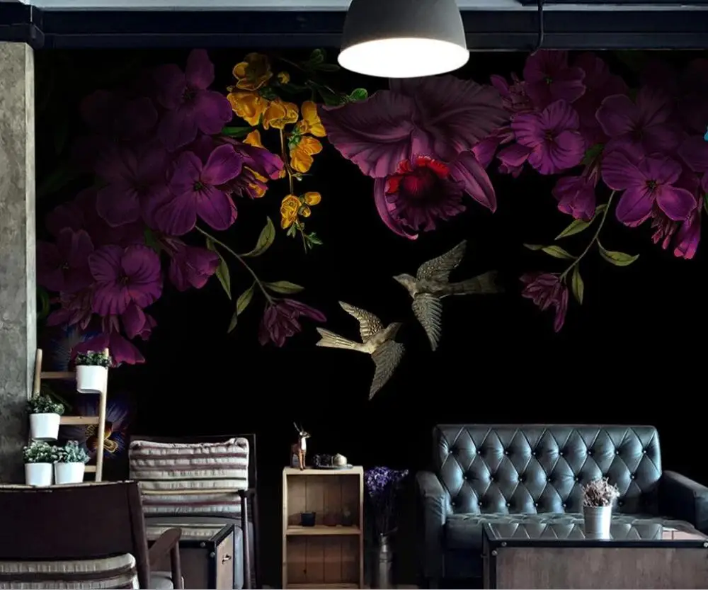 Большие настенные 3D обои на заказ скандинавский минималистичный ручная роспись