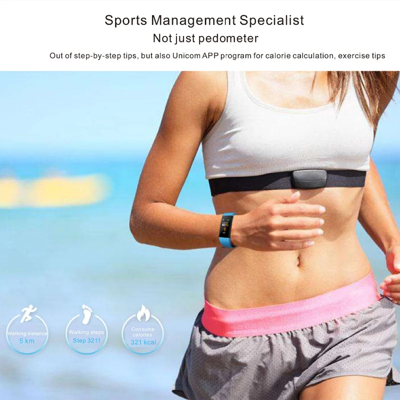 I9 умный Браслет Водонепроницаемый браслет Фитнес трекер крови Давление