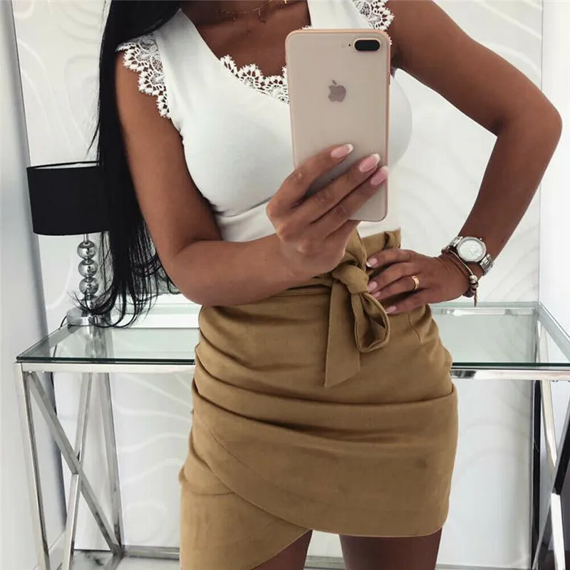 

Summer 2019 Streetwear Women's Summer Irregular Bodycon Short Slim Mini Skirt Evening Party Skirts Women Clothes