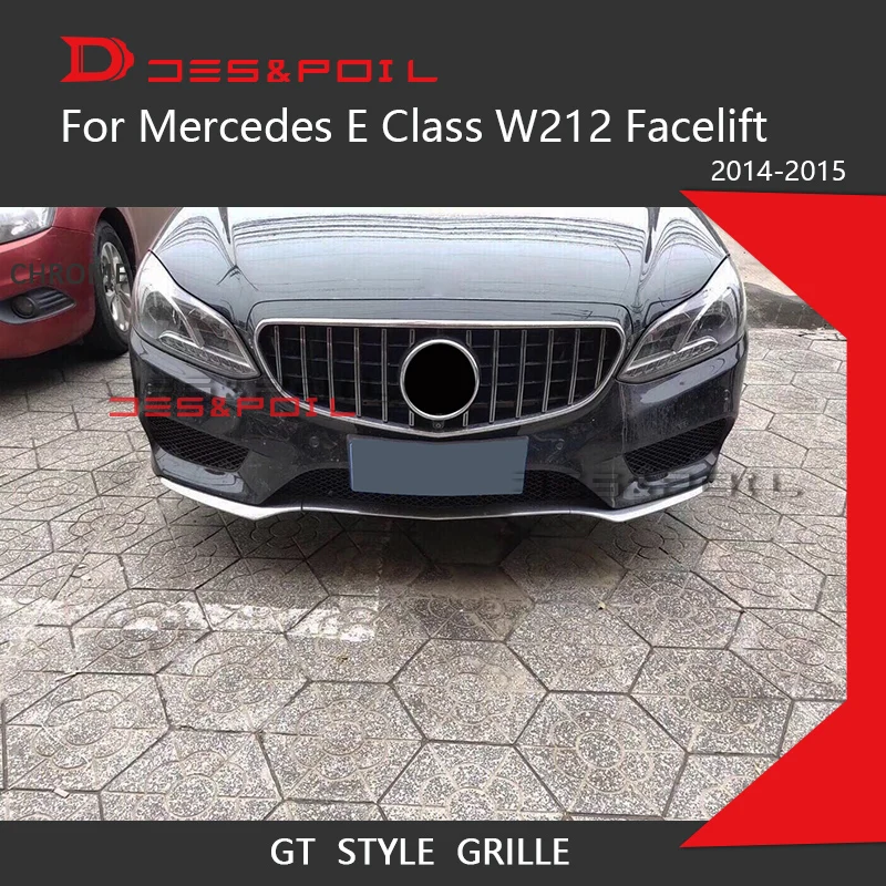 Вертикальная решетка для гриля E Class W212 AMG GT только Mercedes Benz Facelift 2014-2015 АБС-пластик