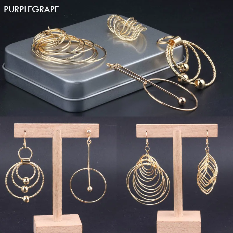 Серьги DIY с бахромой аксессуары 18 К позолоченные цветным удержанием