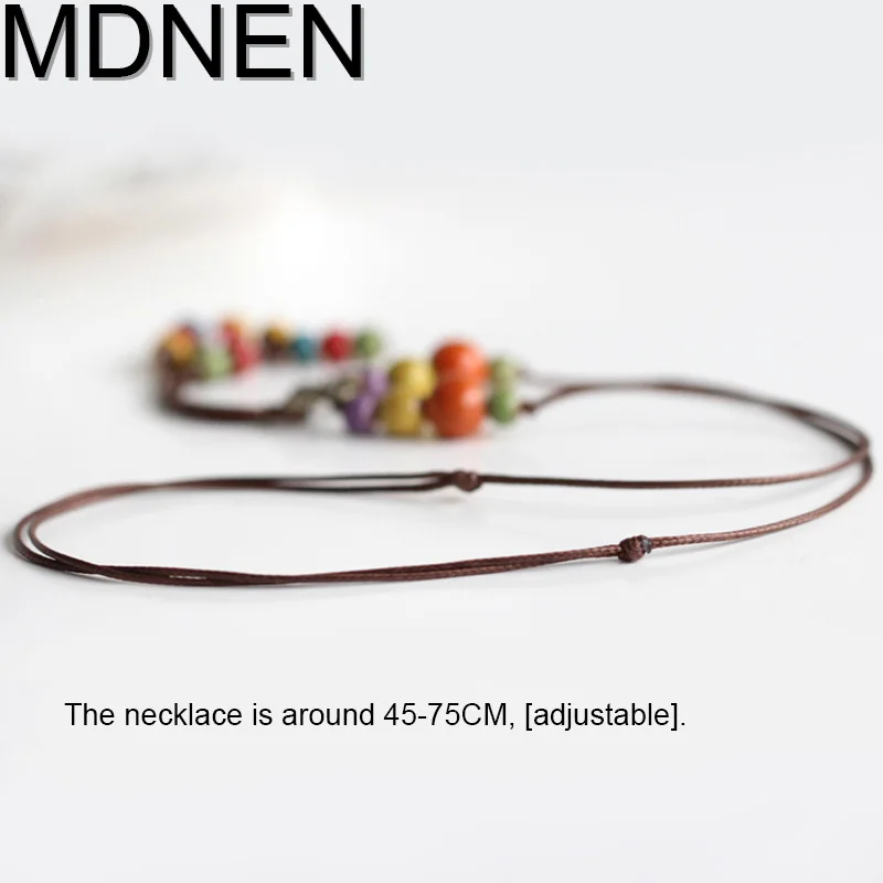 Mdnen 2018 ручной работы Для женщин Цепочки и ожерелья керамики Мода S для Strand мило