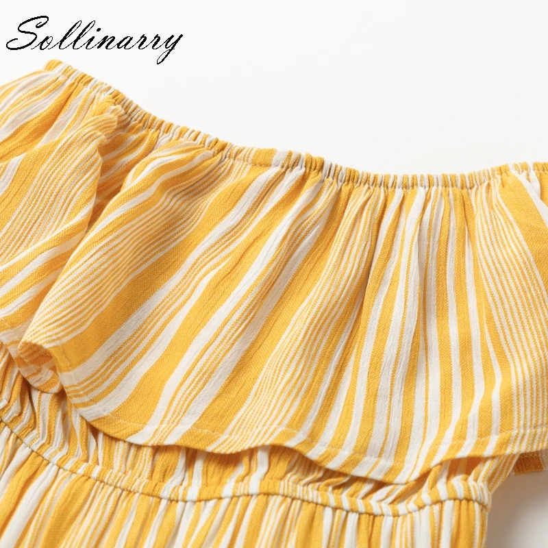 Sollinarry летние женские повседневные пляжные Длинные платья без бретелек