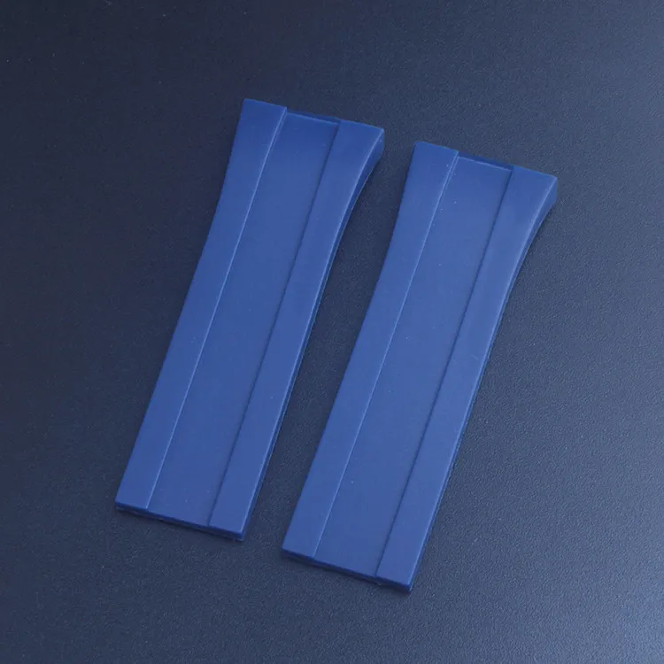 

Black Blue Rubber Watch Band Strap 26mm Fits For fit Porsche Design World Timer P6750 with Tool