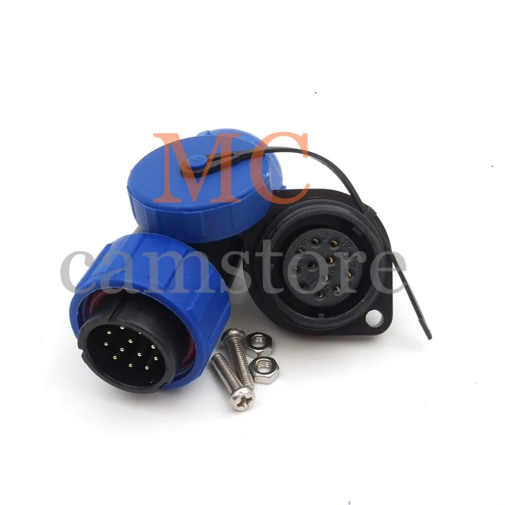 SP21 waterproof connector 12 pins IP67 LED power cable 5A | Обустройство дома