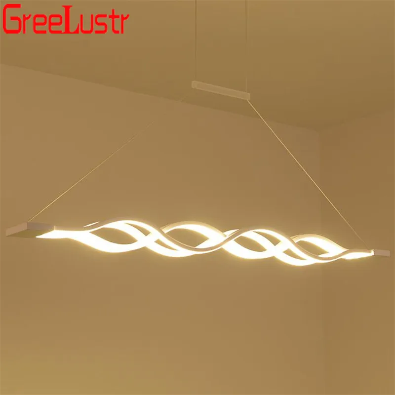 Новинка минималистичные подвесные светильники акриловые волны лампы для