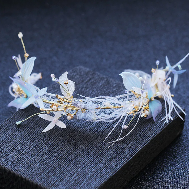 CC Свадебные украшения Корона Тиара для волос лесной стиль романтическая