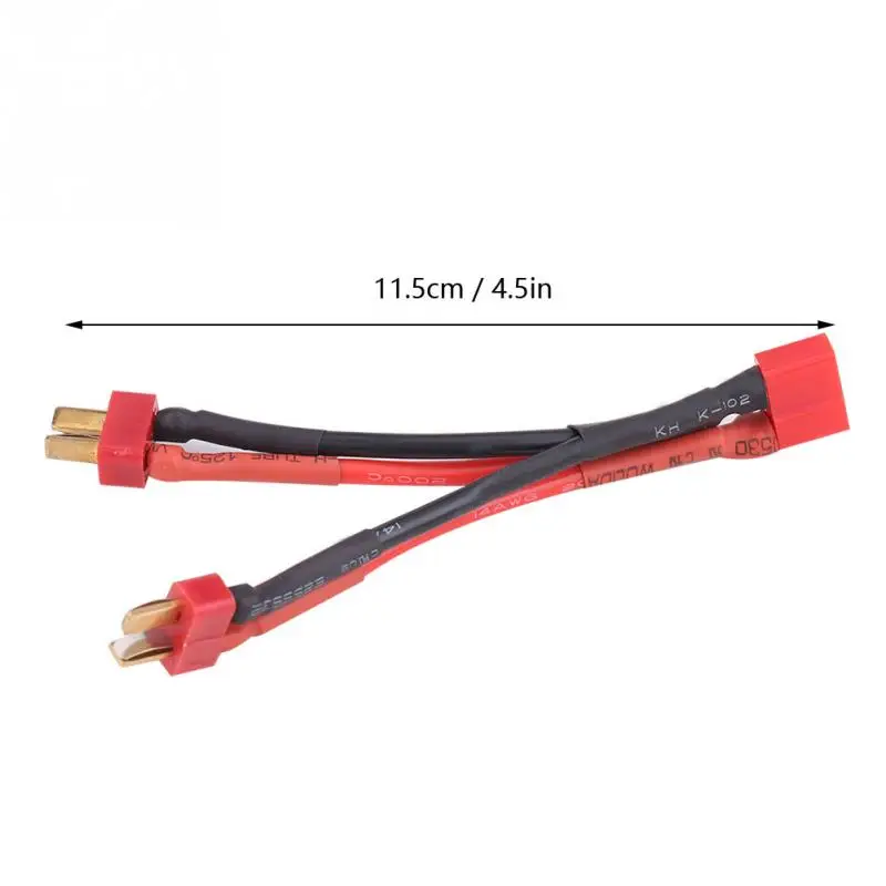 T Plug 2 штекера к 1 гнездовая мощность 11 5 см кабель силиконовый провод для 6S Lipo