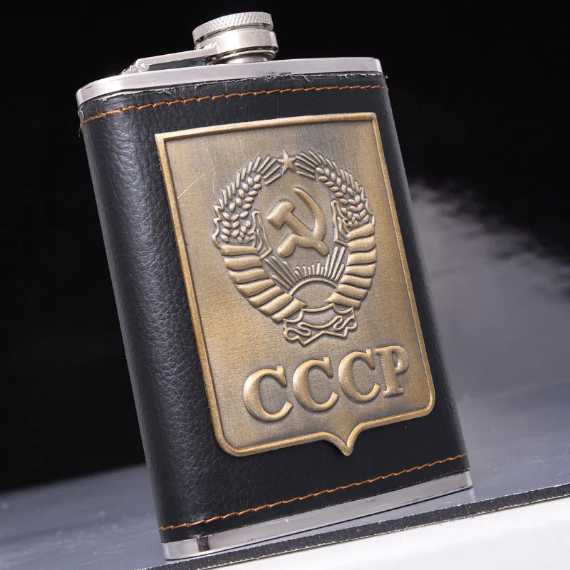 Модные переносные Роскошные фляжки объемом 8 унций из нержавеющей стали фляжка