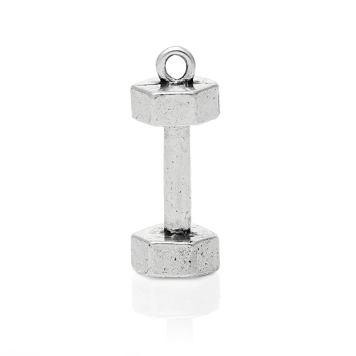 DoreenBeads амулет кулоны Штанги Гантели серебристого цвета 25 мм x 10 (1 &quotx 3/8&quot) 1 шт.|silver