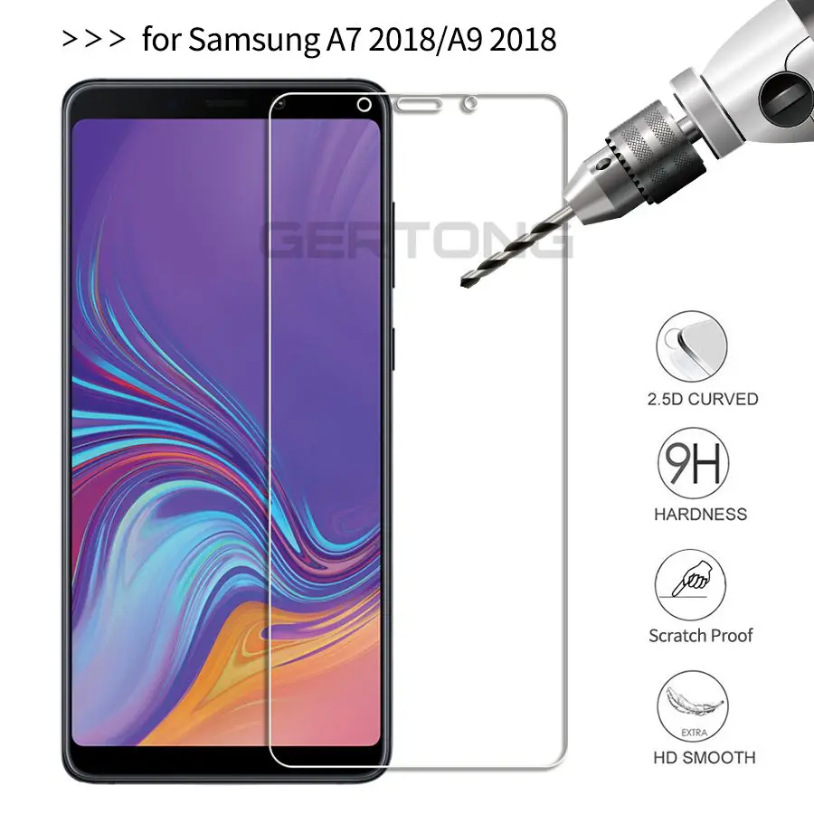 Прозрачное закаленное стекло для Samsung A8 A9 Star Lite Защита экрана Galaxy J7 Prime s A7 A6 plus 2018