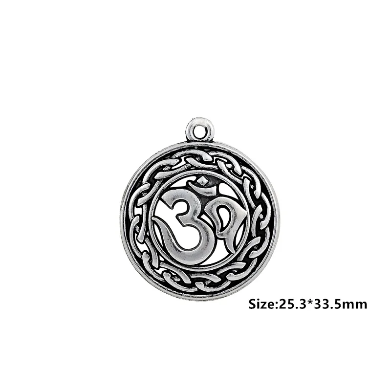Fishhook Wicca круглые металлические браслеты с подвеской 3q узорами мужской браслет