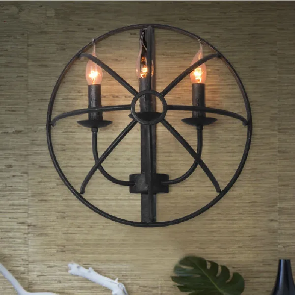 Винтажные настенные бра из кованого железа в стиле индастриал лампа ретро