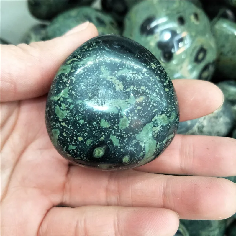 Мадагаскарский камень павлиний глаз зеленый Kambaba Jasper ископаемый хрустальный шар