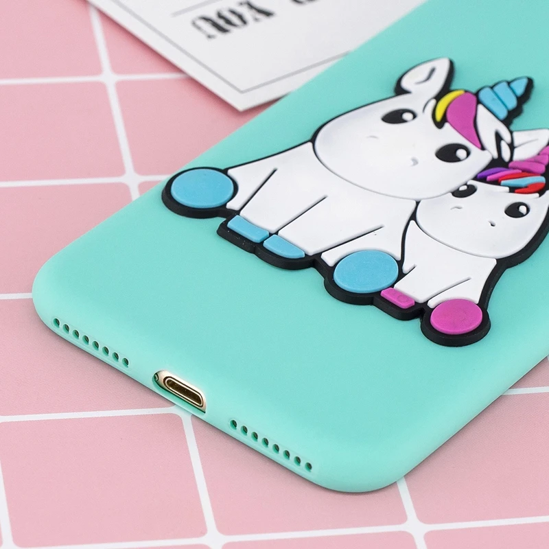 Милые игрушки мультфильм чехол для iPhone 6S 5 5S SE 5SE 6 7 8 Plus с единорогом XR X XS Max