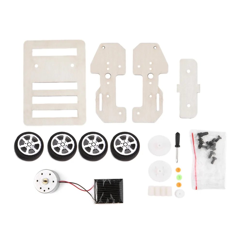 Nuovo assemblea diy mini modello di auto legno комплект на солнечных батареях для bambini giocattolo educativo del