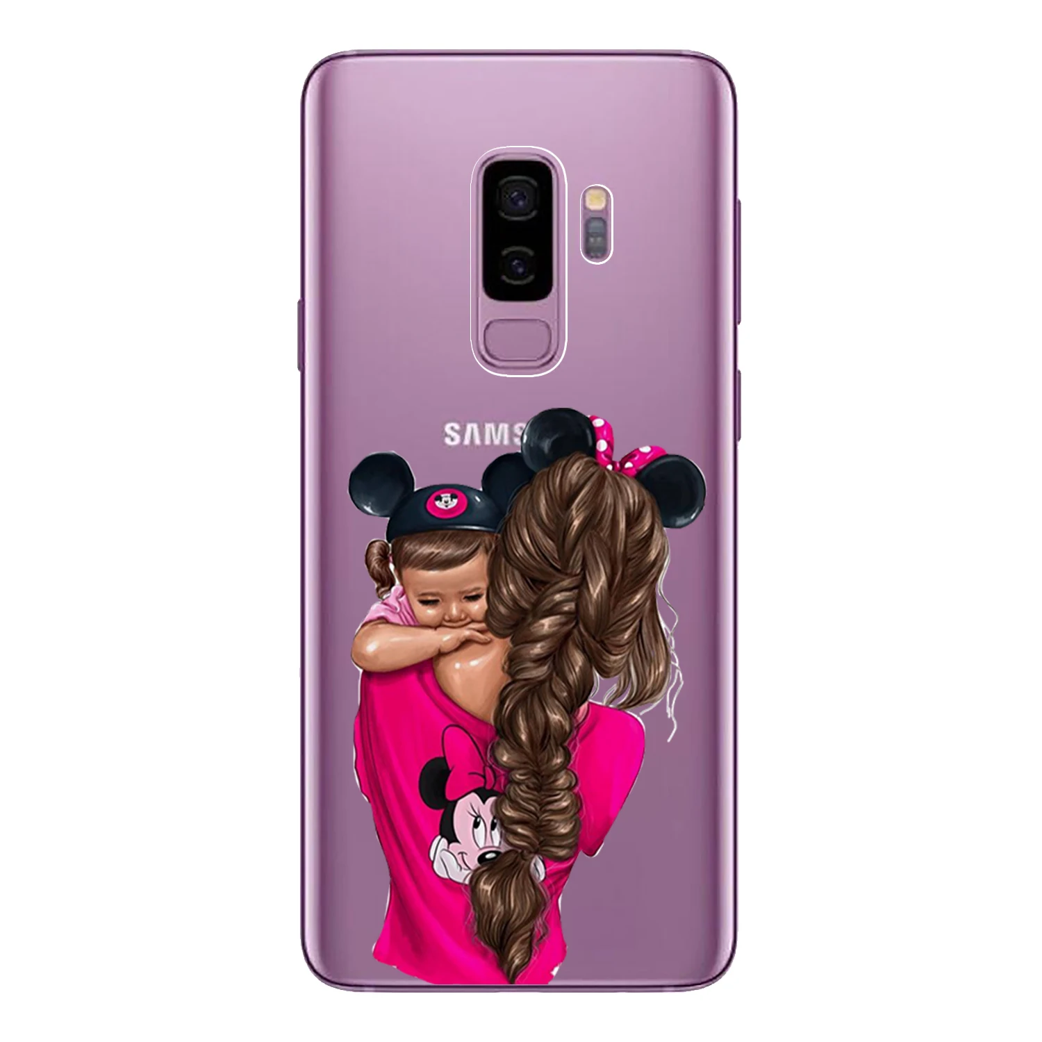 Soft TPU Funda For Samsung Galaxy S7 Edge S8 S9 Plus Case Cover Silicone Capa Cute Baby Mom Dad Girl Coque Protect Phone Shell |