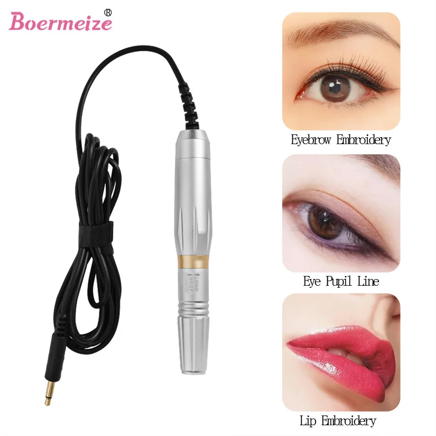 Swiss motor for 1 Sets Eyebrow Lip tattoo Professional pmu handpiece pen with needles tip Digital Permanent Makeup machine