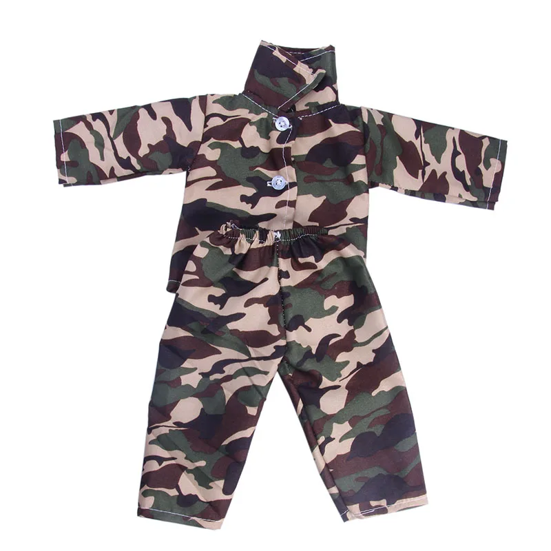 

Camouflage Doll Clothes Pajamas For 18 Inch American&43Cm Baby New Born Doll Our Generation , For Baby Birthday Festival Gift