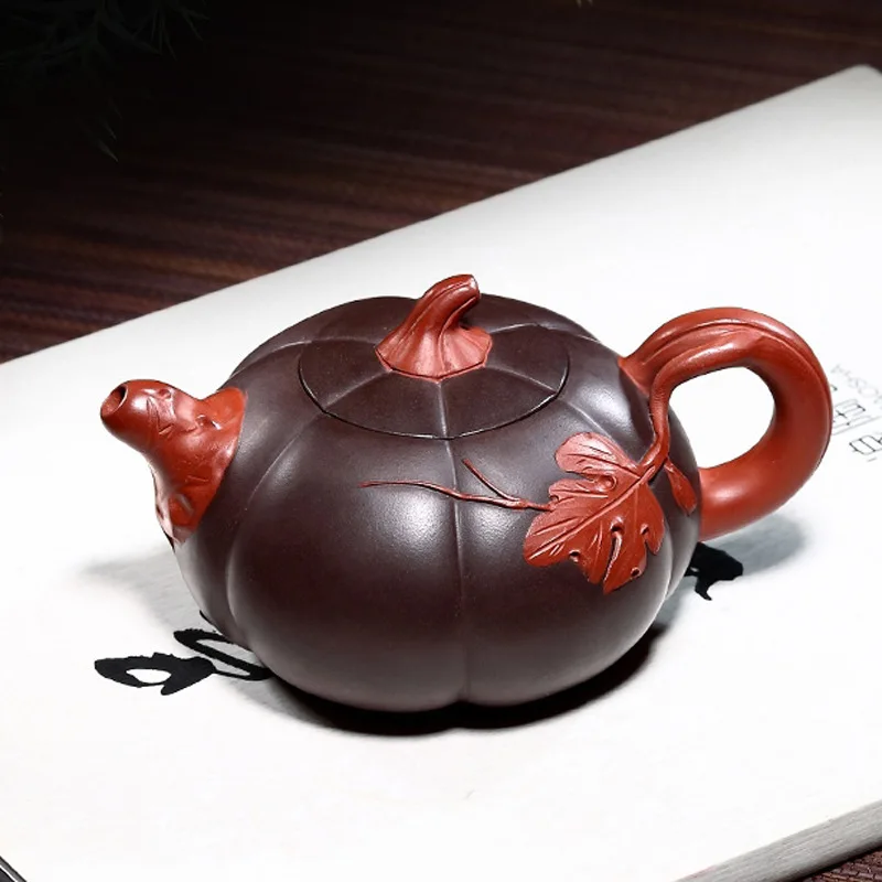 Sand Teapot Famous Country Assistant Qian Taofeng Handmade Pumpkin Purple Travel Teaware Gift Customization | Дом и сад