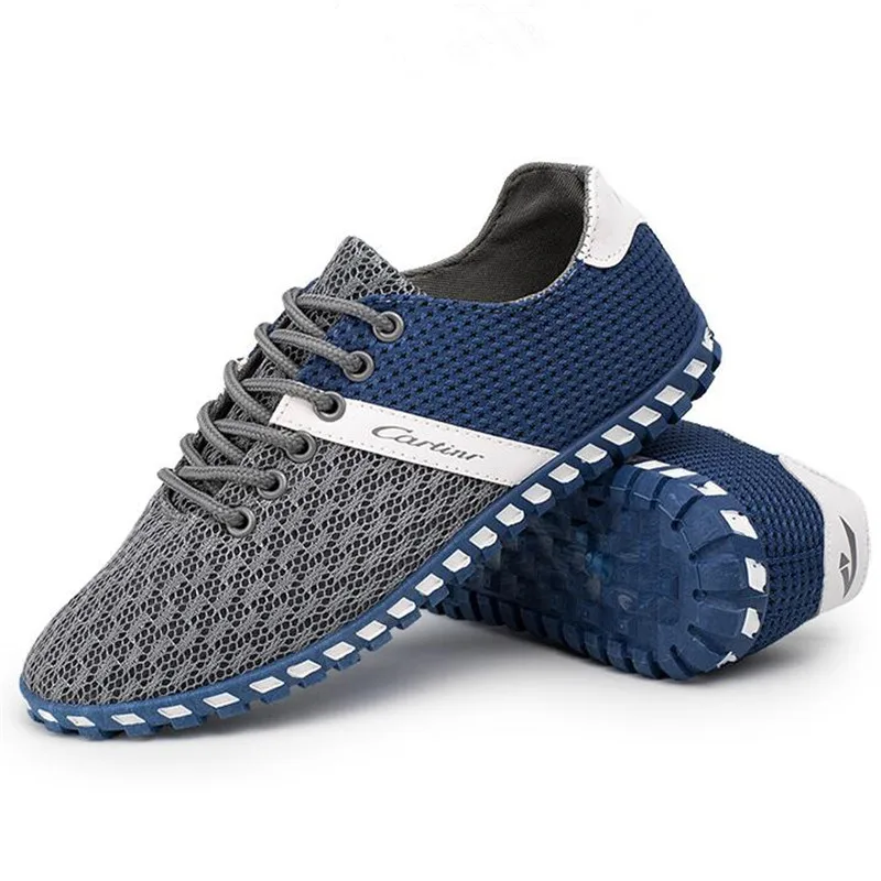 LANSHITINA/Новинка 2017 года модная мужская обувь Летняя Повседневная дышащая на