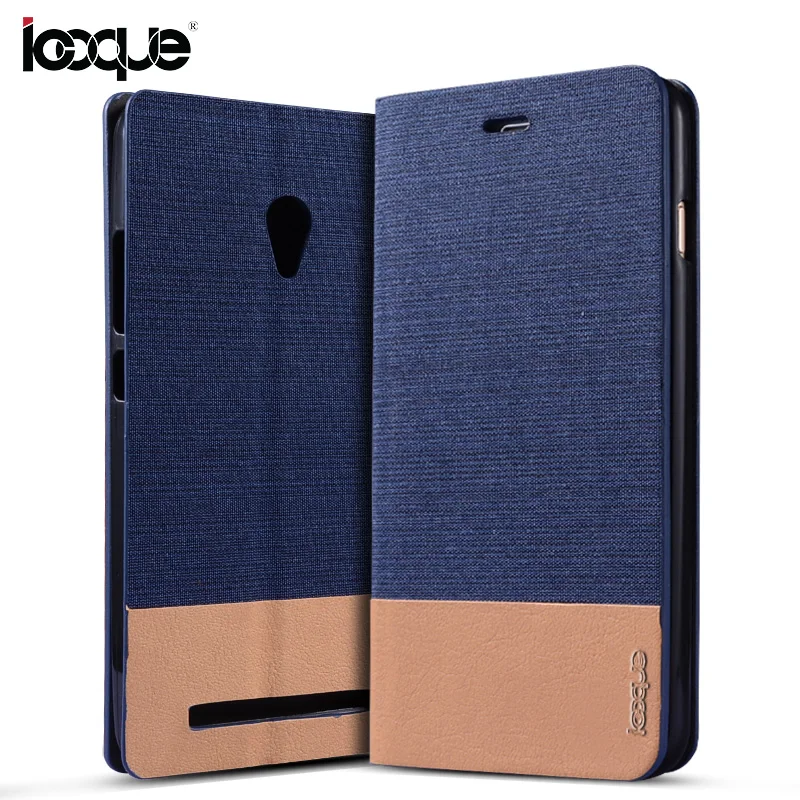 Флип чехол iCoque для ASUS Zenfone 6 телефона Для холщовый бумажник из искусственной кожи