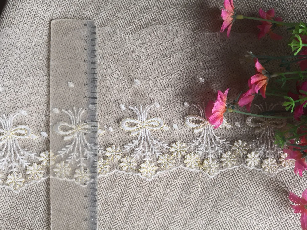 Оптовая продажа вышитая кружевная кукла сделай сам с золотыми цветами головной