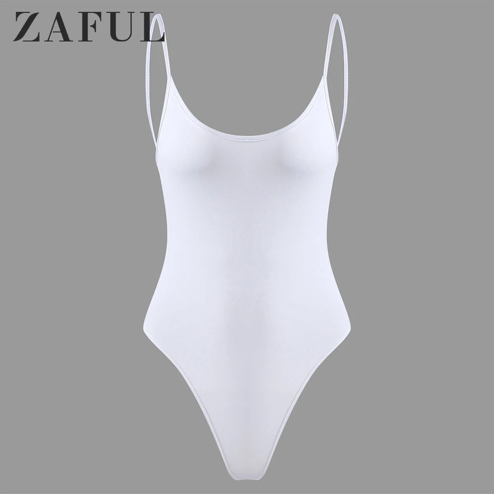 ZAFUL Женские комбинезоны с открытой спиной Ками Bodysuit Плавание Пляжный отдых Комбинезоны Купальники Сексуальные боди женщины Лето Body Для Женщин