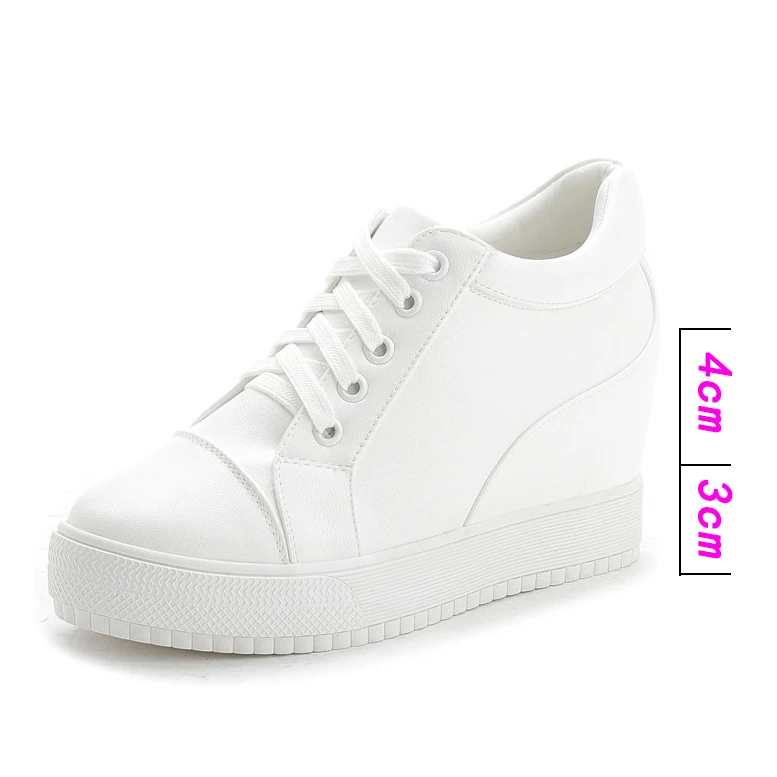 Fujin/брендовая летняя дышащая обувь Женская на танкетке 7 см повседневная высокой