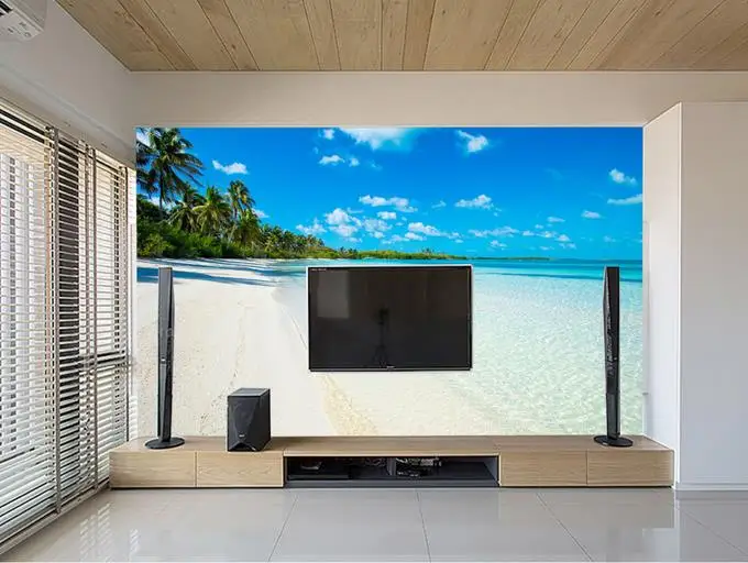 3D photo wallpaper custom 3d wall murals mural The Mediterranean beach sea scenery sitting room background paper | Обустройство дома