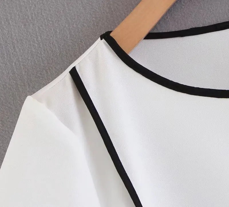 OMCHION Blusas Mujer 2018 г. летние женские блузки в полоску с короткими рукавами и круглым