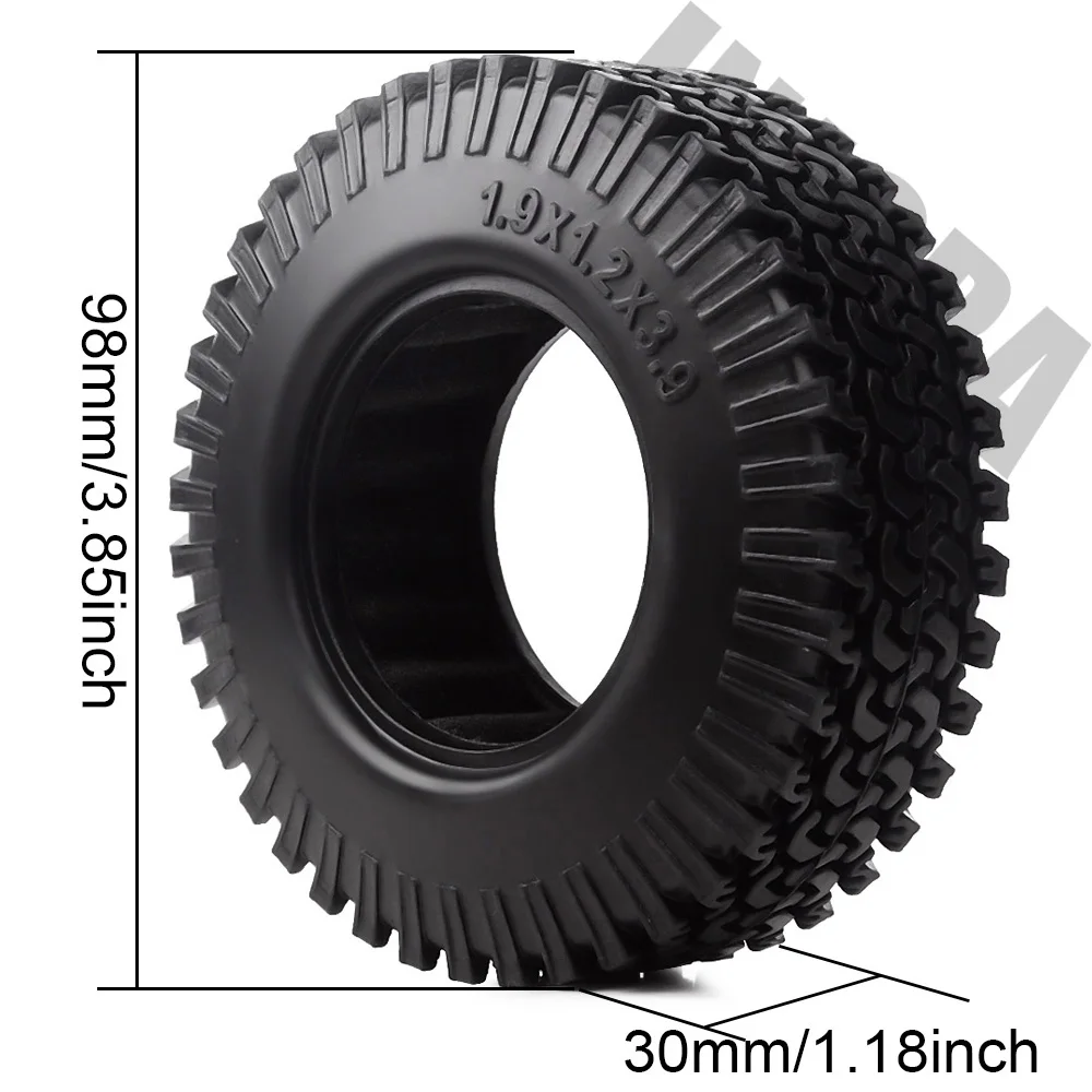 Резиновые Колесные шины INJORA 4 шт. 98 мм 1 9 для радиоуправляемых моделей Rock Crawler Axial