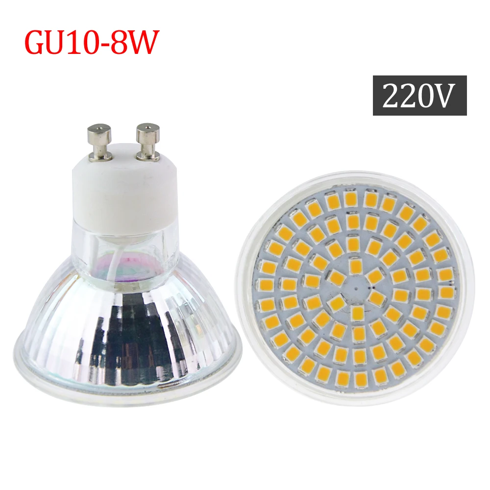 Полноразмерная Светодиодная лампа 8 Вт E27 GU10 MR16 Bombillas Led SMD2835 AC220V 230V Ampoule для