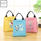 XZP симпатичная Женская Термальная сумка для ланча, новая водонепроницаемая сумка-холодильник из ткани Оксфорд с мультяшным рисунком, сумки-тоуты для девушек, переносная большая сумка для пикника с изолированным рисунком панды