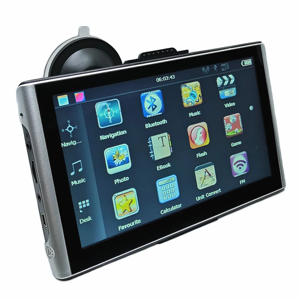 " автомобильный gps-навигатор 8G SAT NAV CPU800M+ FM+ бесплатные карты, Bluetooth AV-IN и беспроводная камера заднего вида на выбор
