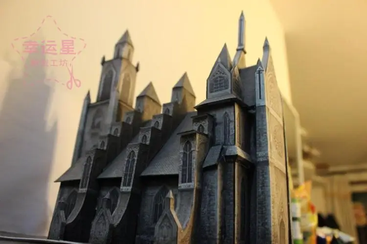 Средневековая архитектура, соборная часовня, 3D бумажная модель, ручная работа
