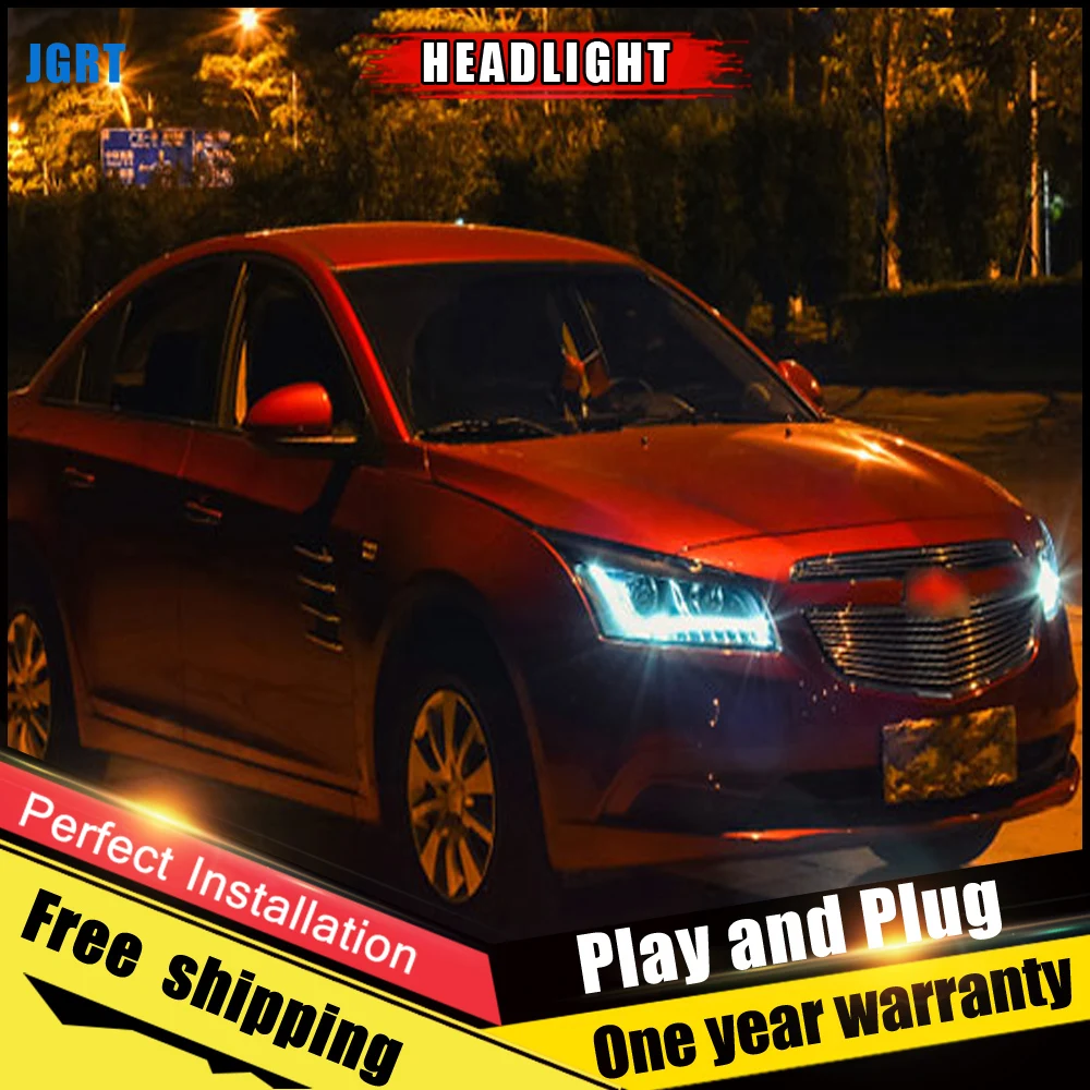 2 шт. автомобиль Стиль светодиодный фары для Chevrolet Cruze 2009-2015 автобусная головная