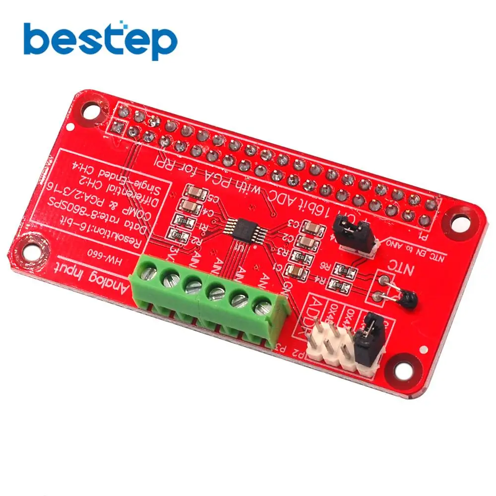 1 шт. 3 В ADS1115 ADC модуль для Raspberry Pi 3/2 / B + I2C RPI аналоговый в цифровой